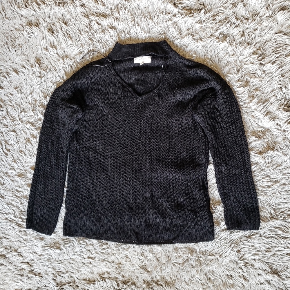 Black V Neck Sweater